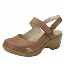 Brown Alegria Tarah Cognac Women's Wedge & Heels