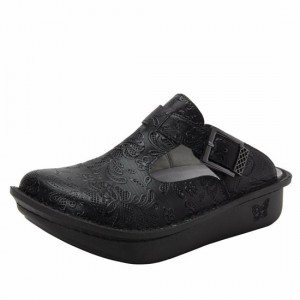 Black Alegria Classic Hello Doily Women's Clogs & Nursing Shoes